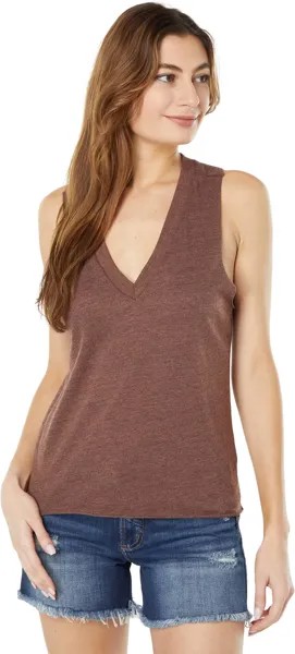 Топ Chaser Tri-Blend Jersey V-Neck Muscle Tank, цвет Cappuccino