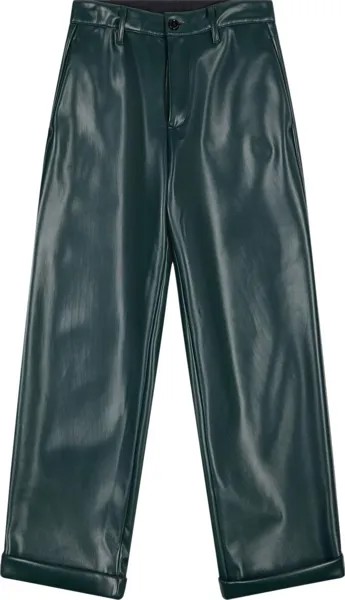 Брюки MM6 Maison Margiela Pants 'Petrol Green', зеленый