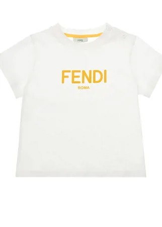 Футболка с принтом на груди Fendi