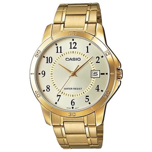 Наручные часы CASIO Collection MTP-V004G-9B, белый, золотой