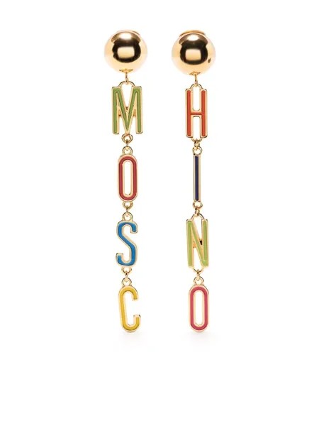 Moschino серьги-подвески с логотипом