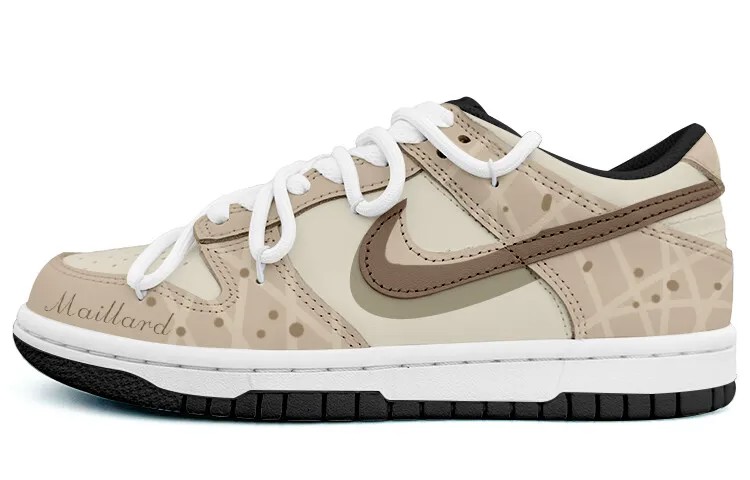 Кроссовки Nike Dunk Skateboarding Shoes Women's Low-top Yellow, хаки