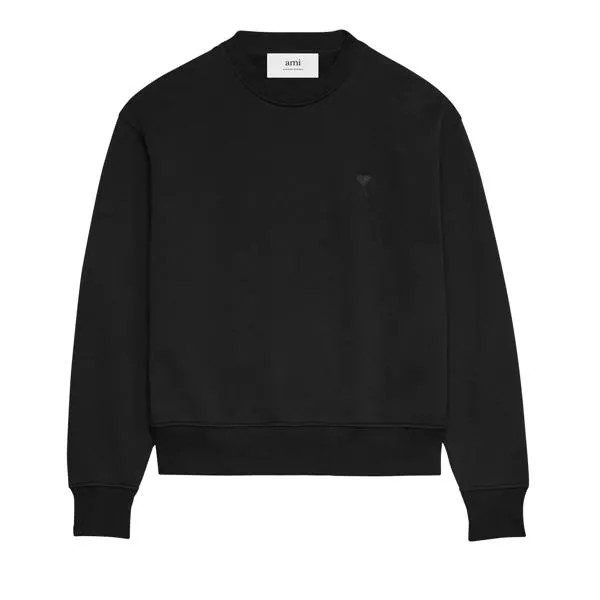 Футболка sweat crew 001 black Ami Paris, черный