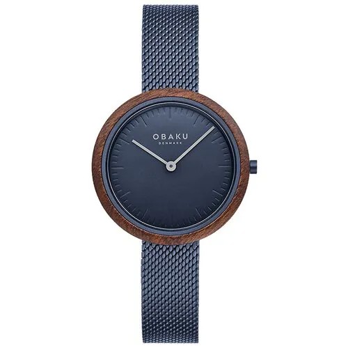 Наручные часы OBAKU Mesh, синий, коричневый