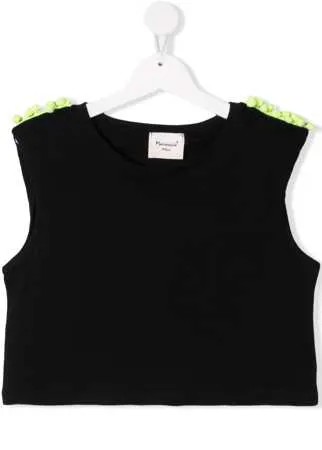 Mariuccia Milano Kids укороченный топ с помпонами