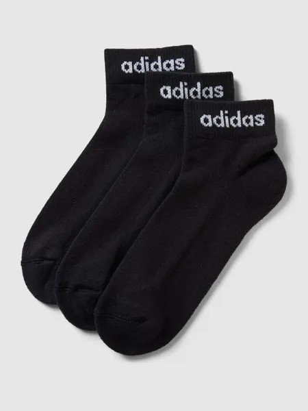 Носки-кроссовки с принтом этикетки, в упаковке 3 шт adidas Originals, черный