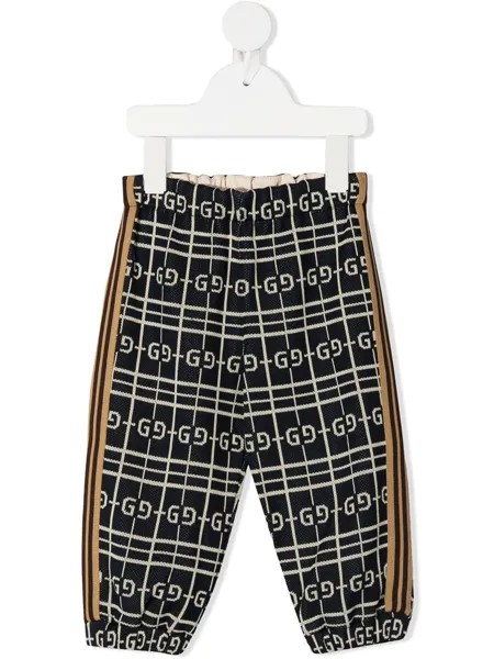 Gucci Kids жаккардовые спортивные брюки с логотипом