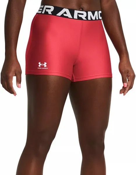 Женские укороченные шорты Under Armour HeatGear 3 дюйма, красный