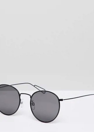 Солнцезащитные очки в черной оправе Weekday-Черный