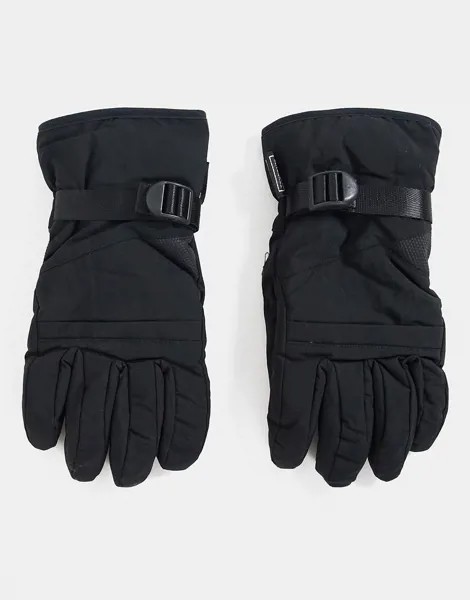 Черные горнолыжные перчатки Consigned-Черный