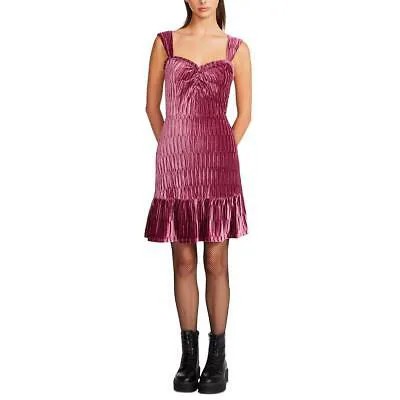 Женское бархатное платье-футляр без рукавов Betsey Johnson длиной до колена BHFO 2418