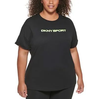 Женская хлопковая футболка с круглым вырезом DKNY Sport Top Plus BHFO 4934