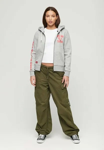 Толстовка с кремальерой Superdry ATHLETIC COLLEGE HOODIE, цвет athletic grey marl