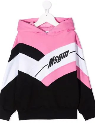 MSGM Kids худи в стиле колор-блок