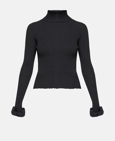 Пуловер с высоким воротником Blugirl Blumarine, черный