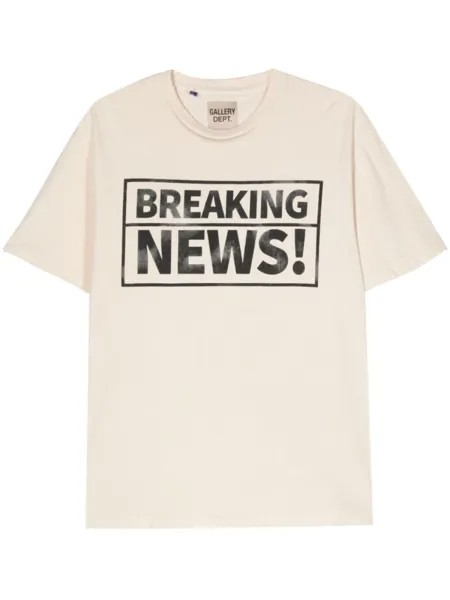 GALLERY DEPT. футболка Breaking News, нейтральный цвет