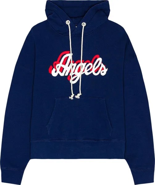 Худи Palm Angels Angels Hoody 'Navy Blue/White', синий