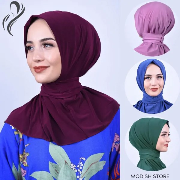 Застегивающийся шарф, шаль, хиджаб для женщин, мгновенный хиджаб, мусульманский хиджаб, булавки для женщин, мусульманская бурка для женщин, мусульманский хиджаб, кепка