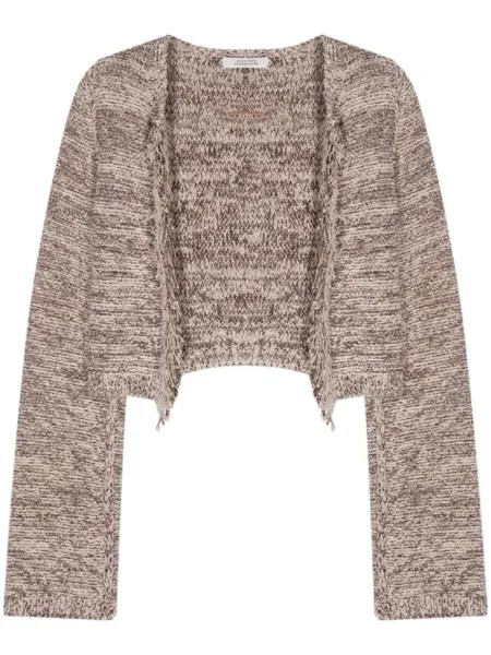 Dorothee Schumacher укороченный кардиган Autumn Sparkle, нейтральный цвет