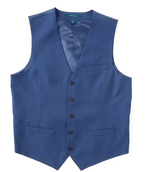 Однотонный костюм Perry Ellis, жилет, синий