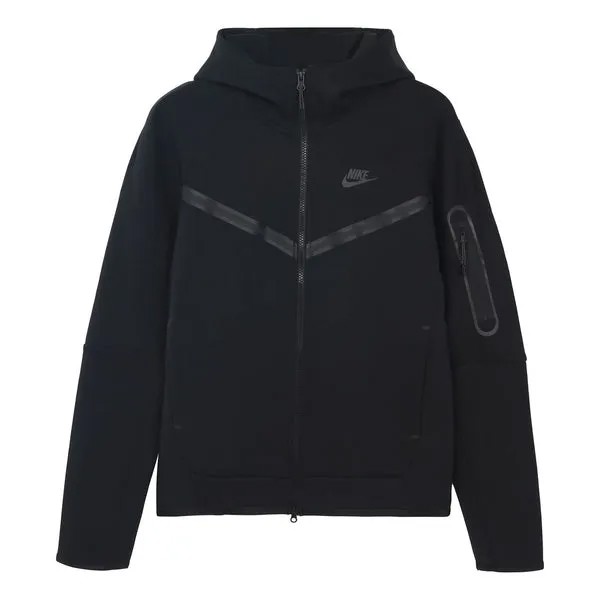 Толстовка Nike Sportswear NSW Tech Fleece Zipper Cardigan autumn 'Black', черный