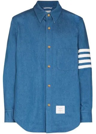 Thom Browne 4-Bar long-sleeve denim shirt