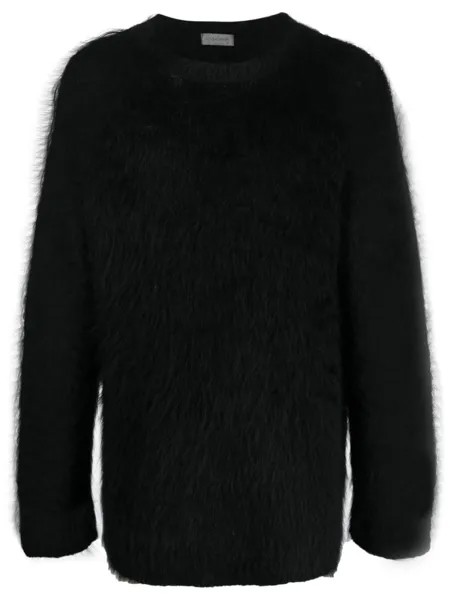 Yohji Yamamoto пушистый джемпер, черный
