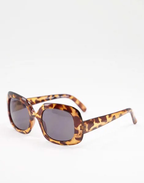 Солнцезащитные очки в квадратной массивной оправе AJ Morgan-Коричневый цвет
