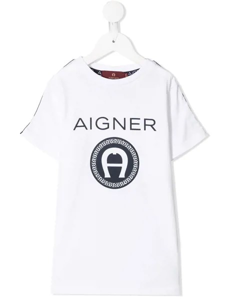 Aigner Kids футболка с логотипом
