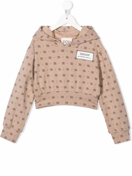 Douuod Kids укороченное худи с логотипом