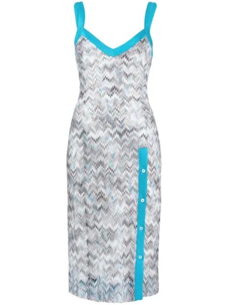 Платье миди с узором зигзаг Missoni, белый