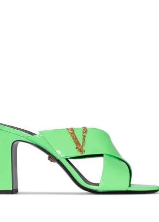 Versace лакированные мюли Virtus 85