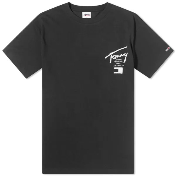 Классическая футболка с рисунком Tommy Jeans, черный