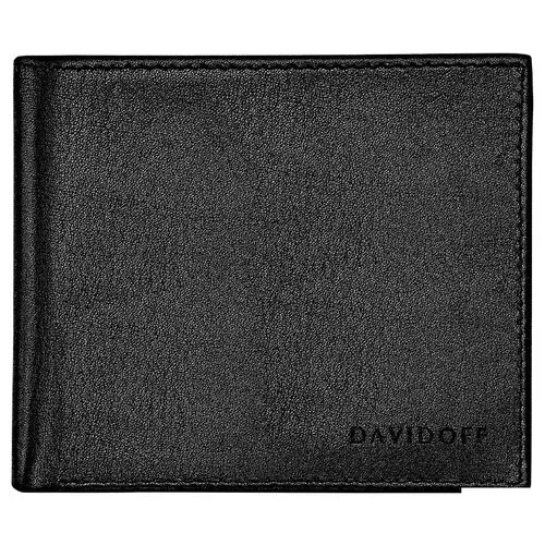 Бумажник Davidoff, фактура гладкая, черный