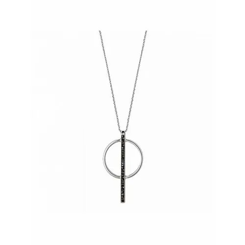 Колье Fiore Luna, кристаллы Swarovski, черный, серый