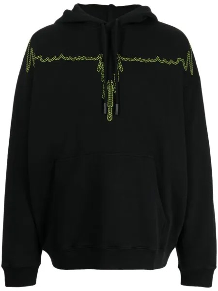 Marcelo Burlon County of Milan худи с декоративной строчкой, черный