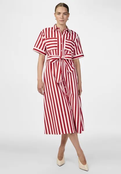 Повседневное платье YASCLAUDI SHIRT DRESS YAS, красный