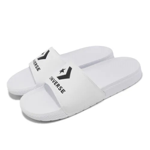 Converse All Star Slide Белые Черные Мужские Унисекс Слипоны Сандалии Тапочки 171215C