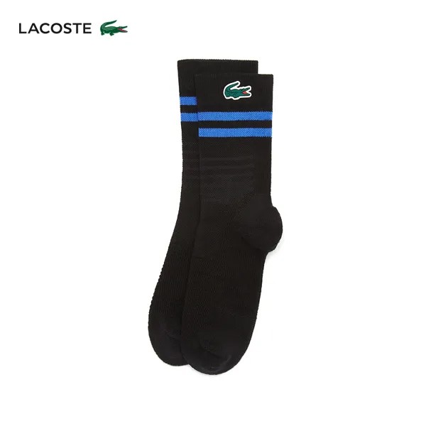 Носки в полоску Lacoste до середины икры, белый