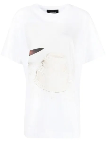 Simone Rocha футболка с графичным принтом, белый