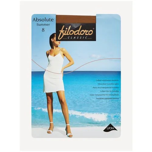 Колготки Filodoro Classic Absolute Summer, 8 den, размер 2, коричневый, бежевый