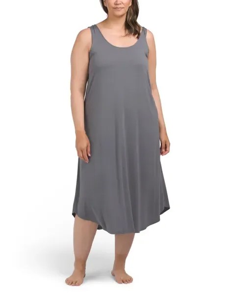 Плюс модальное платье на бретелях Natori, цвет Dark Charcoal