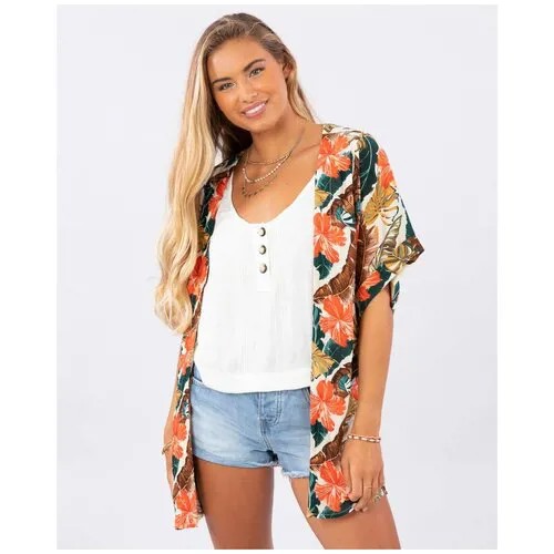 Накидка-кимоно Rip Curl TROPIC COAST KIMONO, цвет 3501 HOT CORAL, размер XS