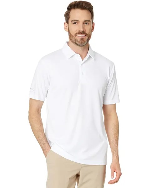 Поло Callaway Tournament Short Sleeve, белый