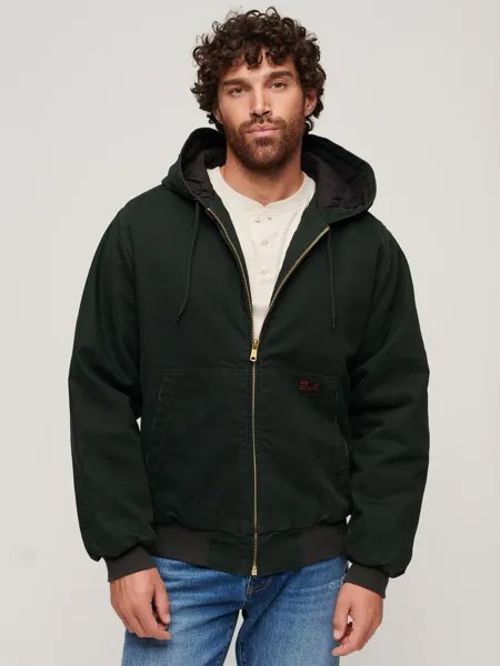 Куртка-бомбер Surplus с капюшоном Superdry, джет сет грин