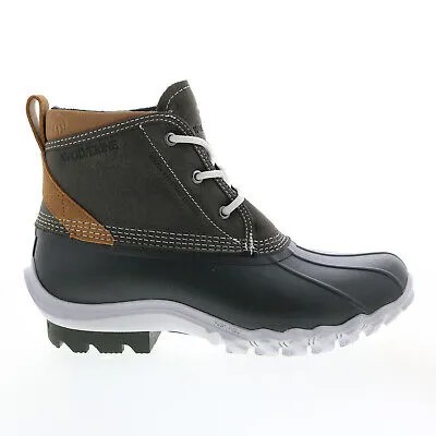 Водонепроницаемые мужские черные кожаные резиновые сапоги Wolverine Torrent W880220 на шнуровке 9.5