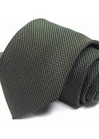 Коричнево-зеленый фактурный галстук Rene Lezard 811748