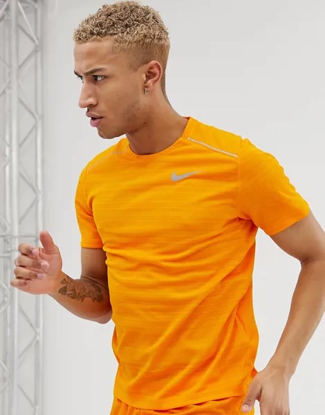 Оранжевая футболка Nike Running - Dry Miler-Оранжевый цвет