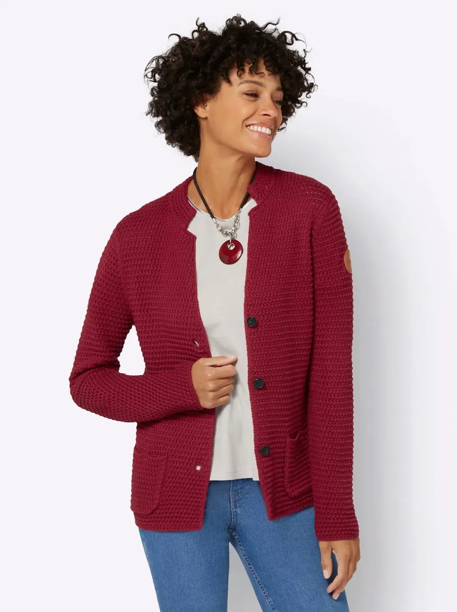 Кардиган в стиле casual Casual Looks, цвет Kirsche