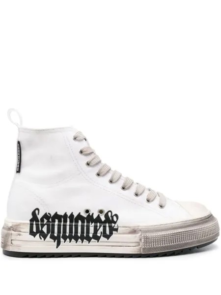 Dsquared2 кеды Berlin с эффектом потертости, белый